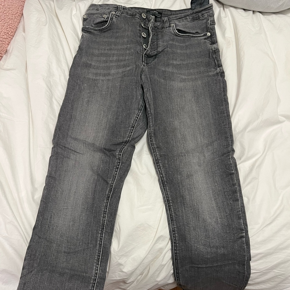 Zara high waisted dark jeans - size 10